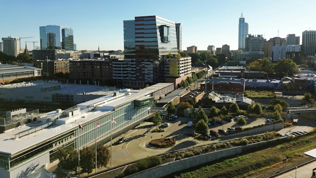 Union Station train and bus depot in downtown Raleigh , North Carolina