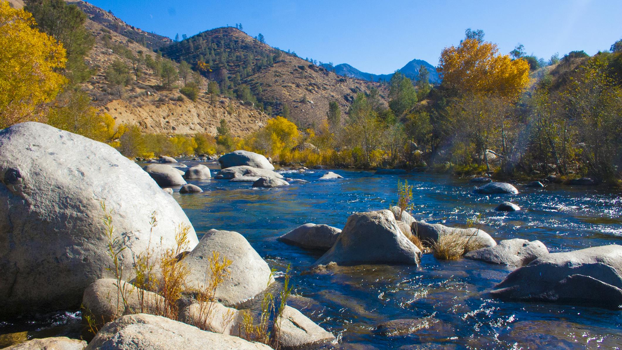 Mountain River in the Sierra Nevada Mountains, California