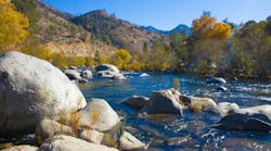 Mountain River in the Sierra Nevada Mountains, California Mountain River in the Sierra Nevada Mountains, California