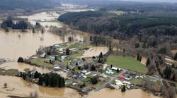 Washington state flooding in the farm valleys along Interstate 5 Washington state flooding in the farm valleys along Interstate 5