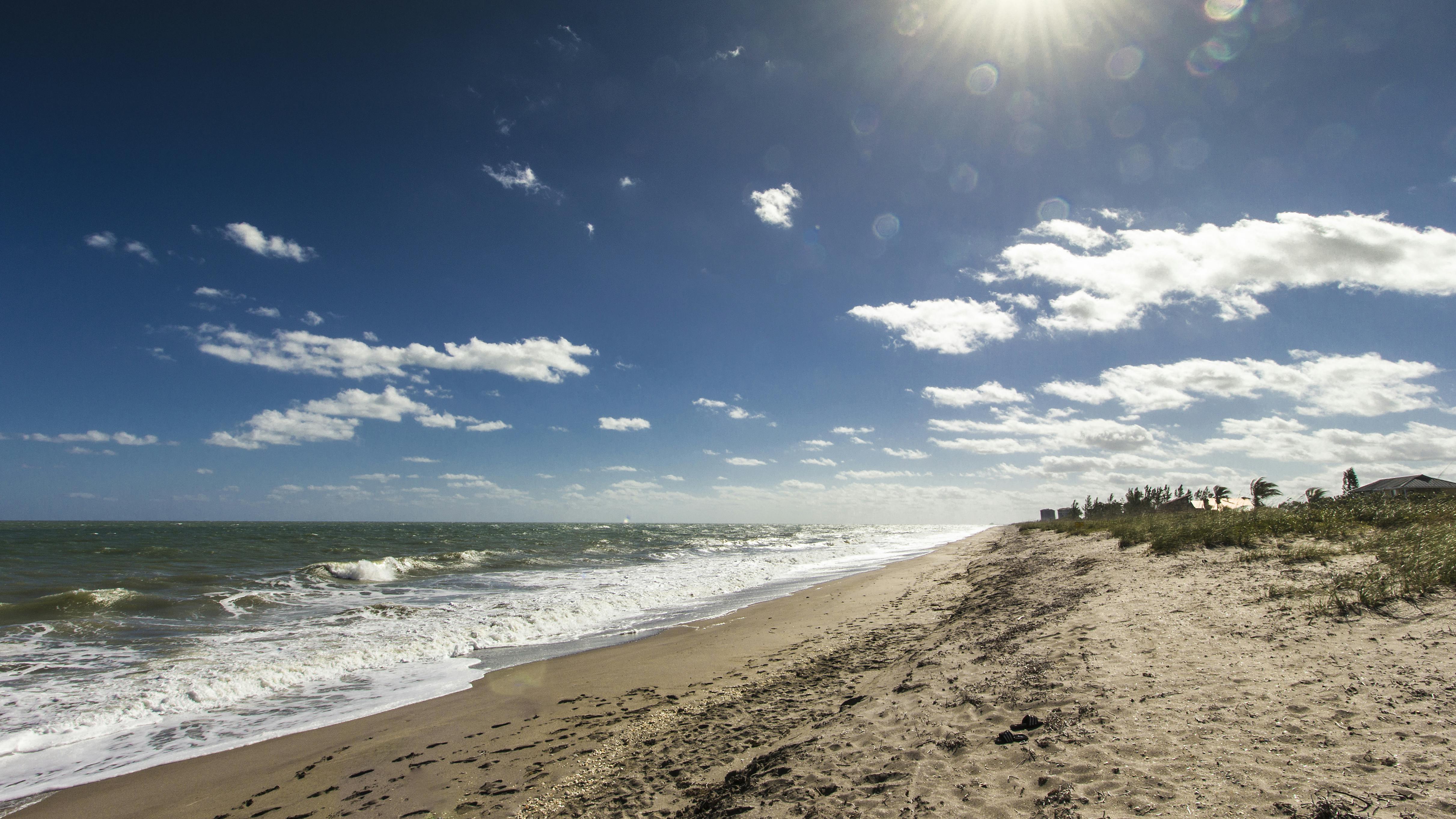 Emergency sand dump at Florida beach combats shoreline erosion
