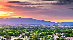 Albuquerque, New Mexico, USA downtown cityscape at twilight