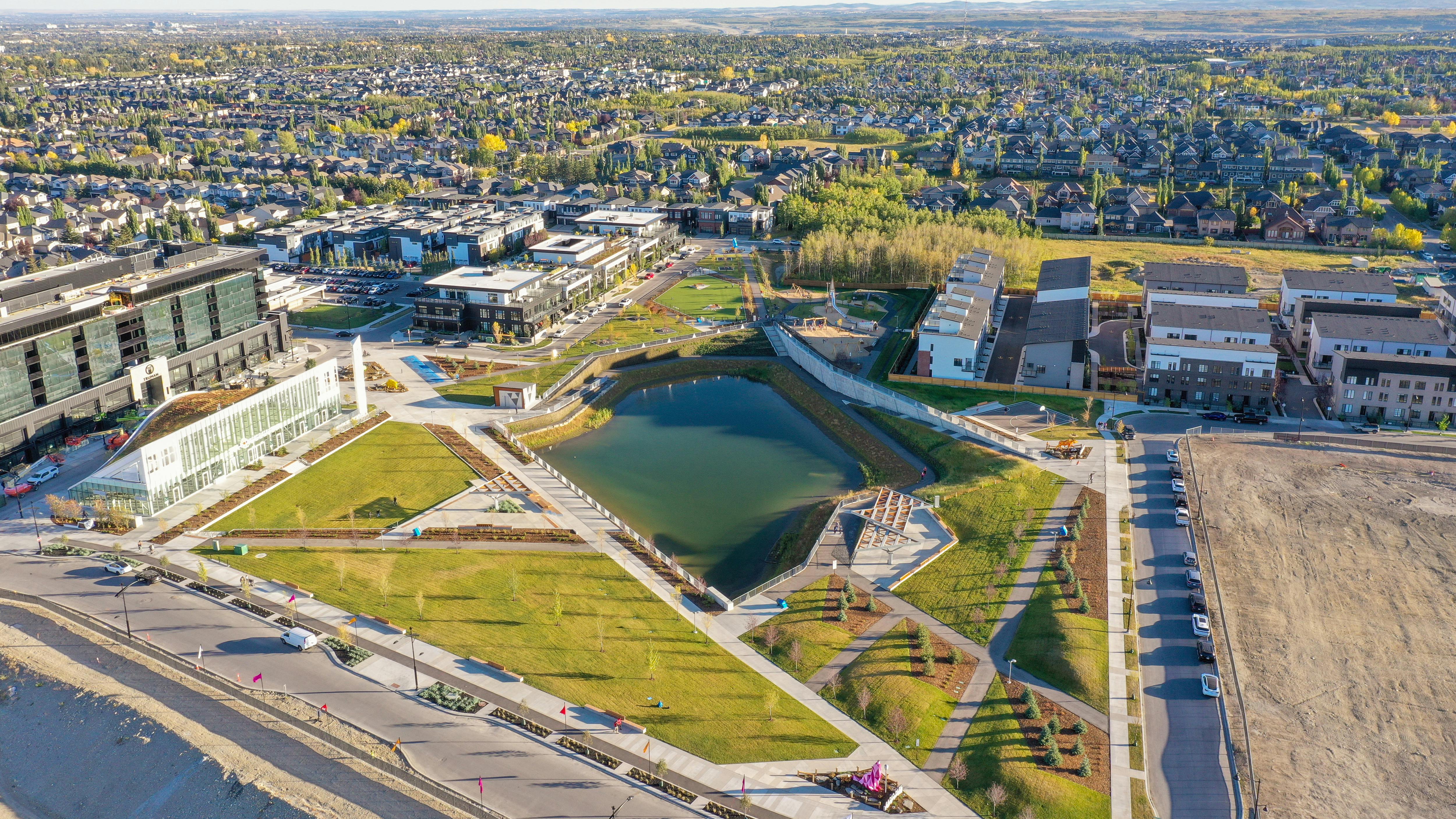 Radio Park in urban west Calgary, Alberta, is forward-thinking and multi-functional, integrating people spaces with stormwater management and natural landscape.