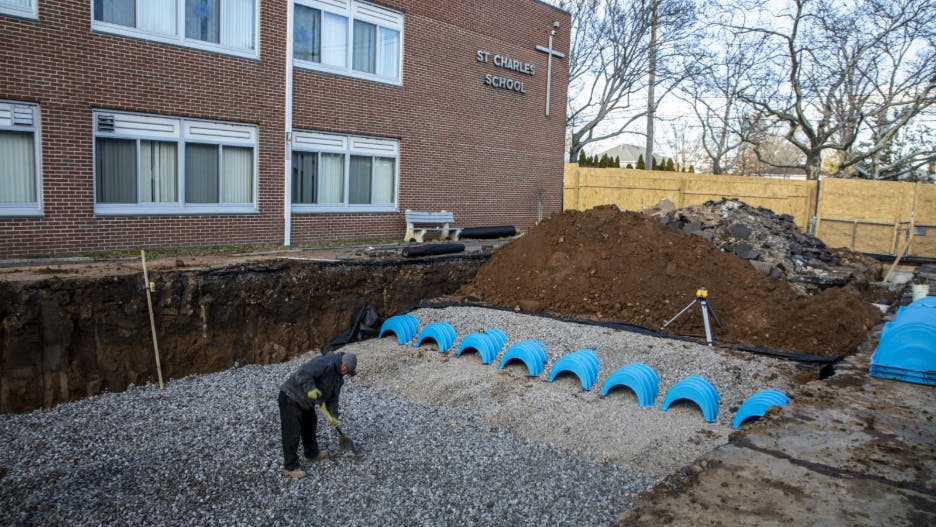 NYC DEP completes Staten Island stormwater project at St. Charles School