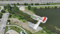 Arial view of the Windsor Woods Tide Gate Project in Virginia Beach. Arial view of the Windsor Woods Tide Gate Project in Virginia Beach.