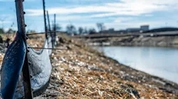 Silt fence at a construction site