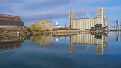 Industrial building on the Rogue River