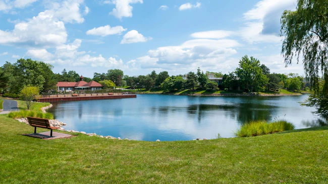 Northbrook village landscape, is a suburb of Chicago