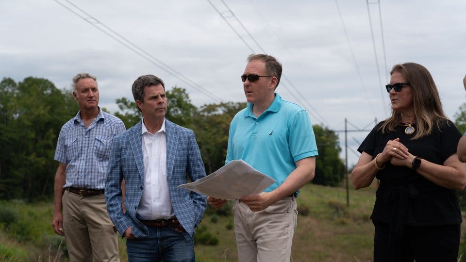 EPA Administrator Lee Zeldin meets with Congressman John McGuire in a visit to Edgehill Farm in Virginia (Photo credit: EPA).